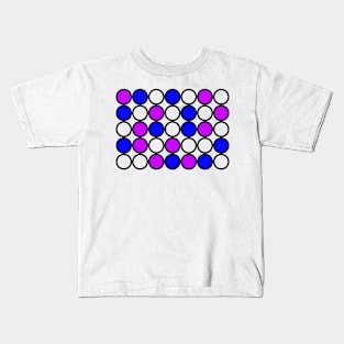 Abstract circle pattern grid with blue and purple colours - illustration Kids T-Shirt